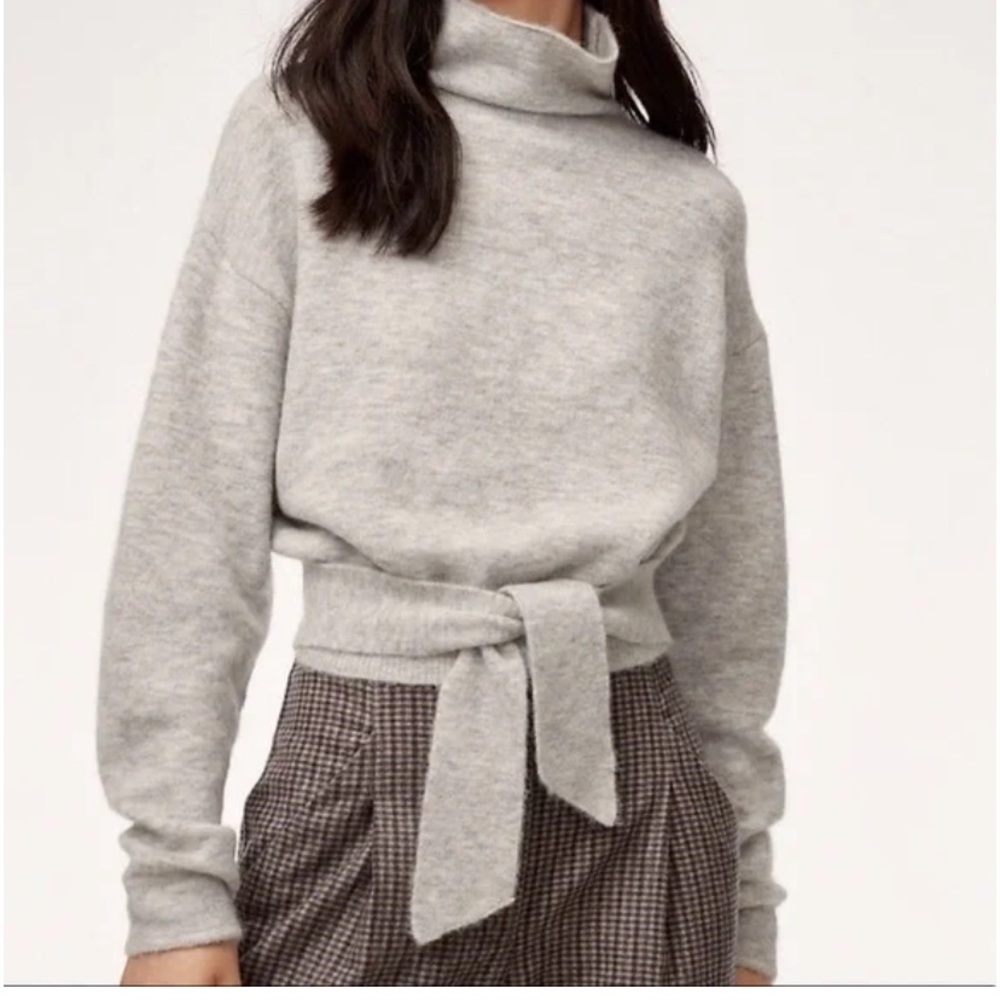 Aritzia Wilfred Lorin Sweater Size Small EUC Heather Gray C0260